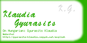 klaudia gyurasits business card